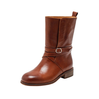 Bottines Chelsea pour femmes en cuir verni ciré, bout verni, talon haut, semelle extérieure en caoutchouc, respirantes