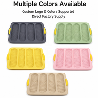 Moule à pain baguette en silicone personnalisé KEPHYLON avec logo, perforé, pour pain français, avec poignées antidérapantes, non toxique, résistant à la chaleur