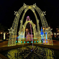 Décoration de lumières de mariage éclairées par LED, arches en forme de cœur