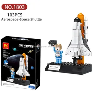 Wange 103 Pcs latest custom children small building block sets model toy space shuttle ship blocks toys for kids