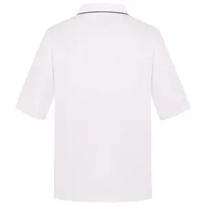 Uniforme de chef de cozinha de manga 3/4 para restaurante, uniforme de chef de serviço respirável com bico duplo para cozinhar, roupa de cozinheiro por atacado