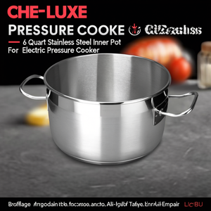 Corpo pentola a pressione Chef-Luxe da 6 litri in acciaio inossidabile per pentola a pressione elettrica - Product Image 3