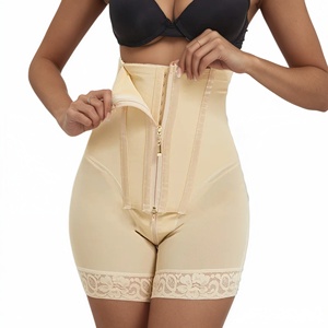 Faja colombiana de compression haut de gamme pour femme, grande taille, effet ventre plat, rehausseur de fesses, avec fermeture à crochets et œillets - Product Image 6