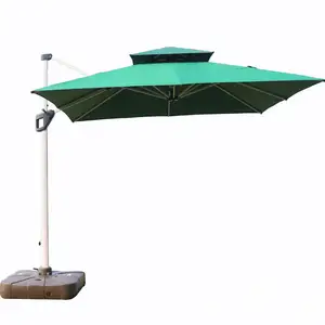 厂家供应重型罗马伞双顶悬挂天井悬臂伞户外遮阳伞