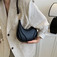 Tas Penyimpanan Tas Sadel Warna Solid Retro Tas Bahu PU Berkualitas Tinggi Tas Penyimpanan Selempang Sederhana Serbaguna untuk Perjalanan