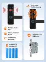 Kunci Pintu Pintar S850 Sidik Jari Kata Sandi Digital Manajemen Jarak Jauh WiFi Terintegrasi Anti Maling Kunci Rumah Pintar