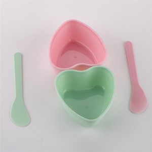 9Cm Hình Trái Tim Nhựa Mặt Nạ Trên Khuôn Mặt Bát Vẻ Đẹp Công Cụ Thiết Lập Mặt Nạ Trộn Bát Với Thìa - Product Image 2