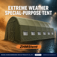 Abri de garage personnalisé pour véhicules de grande taille, ignifuge, coupe-vent, tente à déploiement rapide pour flotte spéciale et poste de commandement de camp