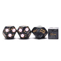 4 Stks/set Fun Acryl Sexy Dobbelstenen Naughty Erotische Liefde Dice Game Nachtclub Entertainment Gereedschappen Volwassen Speelgoed Perfect Voor Paar Gift %