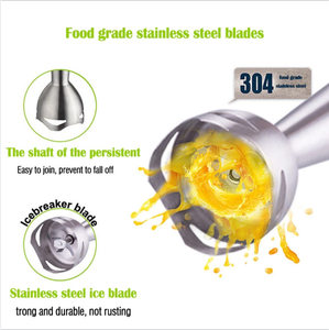 便携式不锈钢浸入式搅拌机，带打蛋器，可调速，快速搅拌，防溅保护，可制作冰沙 - Product Image 5