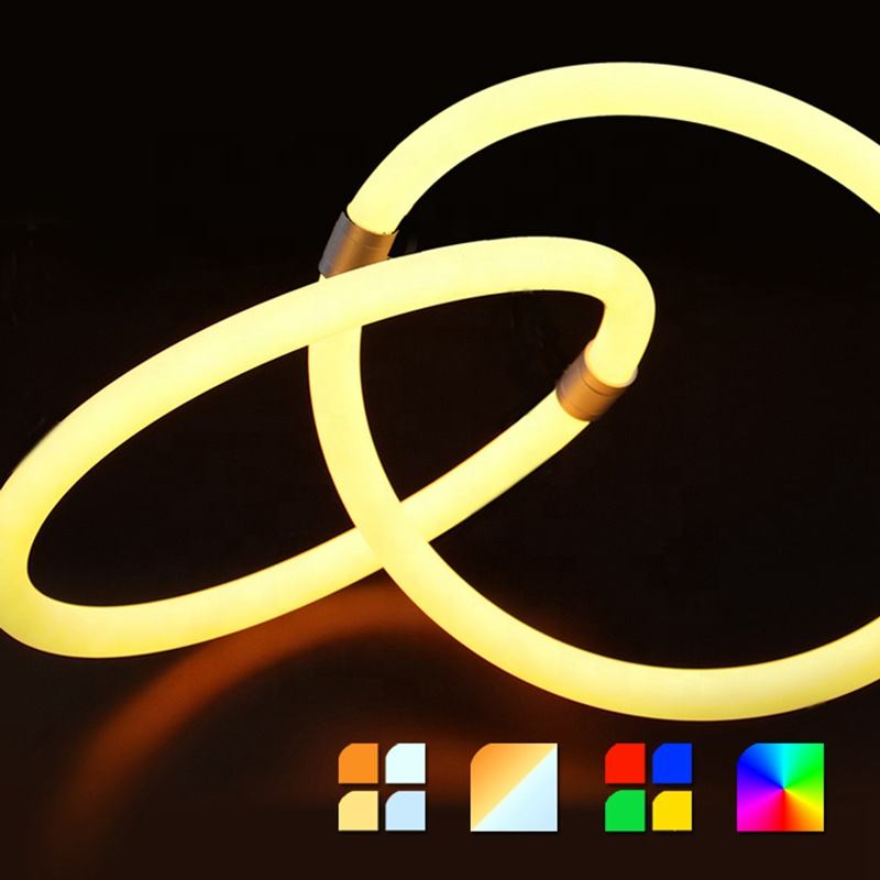 25mm Diameter 360-degree Tube Neon Flex IP67 Waterproof 24V LED Strip Light for Outdoor Decorations