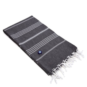 High Quality Quick Dry <b>Waffle</b> Turkish Cotton Beach Towels with Embossed Logo and Tassels Customizable Beach Towel in Bulk - Product Image 5