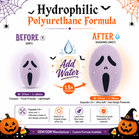 Kit de Maquillage Halloween JLY : Éponges en Forme de Citrouille, Fantôme, Vampire, Goutte d'Eau – Formes Personnalisables – Coffret Cadeau pour Acheteurs en Gros et Marques Privées