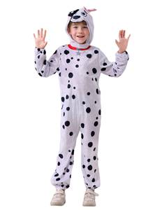 Disfraz de Perro Dálmata con Puntos para Niños, Adorable Traje de Cosplay para Halloween, Fiestas y Representaciones - Product Image 1