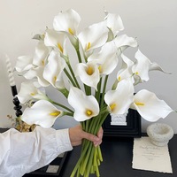 Fleurs artificielles Calla Lily en EVA souple, effet toucher réel, pour décoration de mariage