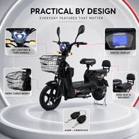 Vélo électrique Godel Eagle 350W, scooter, vélo de ville 48V avec batterie 12Ah 20Ah, panier avant et double siège