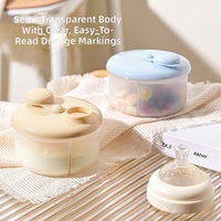 Distributeur portable de lait infantile en PE, boîte de rangement compartimentée pour collations et repas, idéale pour les voyages et les sorties