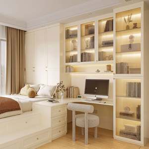 Ensemble de meubles de chambre à coucher modernes et gain de place sur mesure |   Armoire + Poste de travail + Lit tatami avec rangement |   Conception de meubles pour toute la maison - Product Image 4