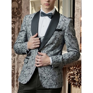 Conjunto Elegante para Hombre, Chaleco, Chaqueta y Pantalones, Traje Casual de Negocios de 3 Piezas, Clásico, Elegante, Transpirable, Tela Serge, Cuello de Solapa, Verano - Product Image 1