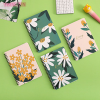 Journal en spirale imprimé fleur, Agenda, Agenda quotidien, hebdomadaire et mensuel, carnet de notes 3174