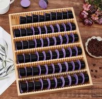 Organisateur de tiroir pour dosettes de café en bambou de qualité supérieure pour le rangement des dosettes de café dans la cuisine, le bureau, la station café