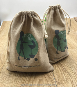 Sac en chanvre naturel avec attaches, pochettes simples pour bijoux et petits cadeaux 8,5 cm * 11,5 cm - Product Image 1