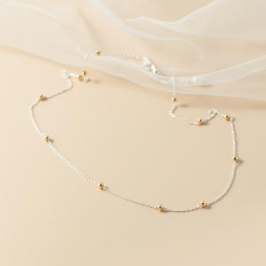 Collar de Plata de Ley S925 con Mariposa Wenchi para Mujer, Versión Coreana, Borla, Perla Sintética, Collar Largo, Modelo 20997, Hecho en China - Product Image 1