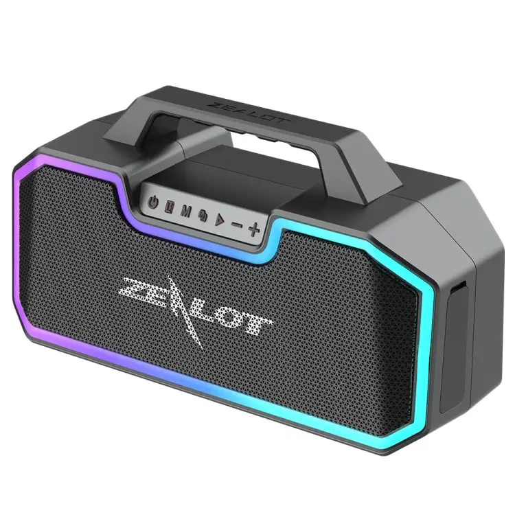 Bağnaz S57 taşınabilir açık şarj edilebilir Bluetooth hoparlör renkli aydınlatma kablosuz Subwoofer destek TF kart müzik çalma