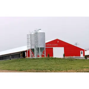 Vorgefertigte Stahl konstruktion Hühner haus Broiler House Farm Shed Geflügel gebäude Stahl konstruktion lager