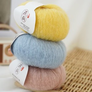 Fil de mohair et soie de mûrier teint Baoding Baby Mohair - Vente en gros <span class=keywords><strong>pour</strong></span> pulls et écharpes tricotés à la main - Product Image 4