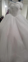 Robe de mariée de luxe 2023 à épaules dénudées, col en V, paillettes brillantes, perles, Dubai, arabe, Afrique, grande taille, avec traîne