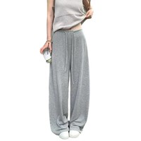 Pantalon décontracté pour femme, nouvelle collection Printemps-Automne 2026, taille haute, coupe ample, jambe large droite, style décontracté