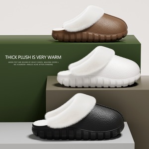 Chaussons d'<span class=keywords><strong>hiver</strong></span> chauds en EVA avec doublure polaire, semelle épaisse en EVA et talon entièrement fermé pour femmes et hommes - Product Image 2