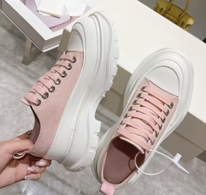 Chaussures en toile rose à plateforme Mc pour jeunes femmes, avec semelle épaisse, talon compensé élégant, polyvalentes pour les occasions décontractées et le bureau - Product Image 4