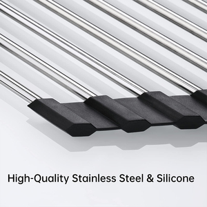 <span class=keywords><strong>Escurridor</strong></span> de platos enrollable triangular <span class=keywords><strong>plegable</strong></span> de acero inoxidable para esquinas pequeñas de fregadero, <span class=keywords><strong>escurridor</strong></span> de cocina <span class=keywords><strong>multiusos</strong></span> sobre el fregadero - Product Image 2