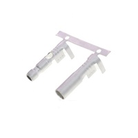 Terminal de bala n.º 10 de 4.57 mm con conector macho y hembra integrado de alta resistencia, chapado en cobre y estaño, para cable.