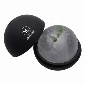 Custom Logo Large Silicone Ice Ball Mold Whiskey Ice <b>Sphere</b> Maker for Corporate Bar Events - Product Image 1