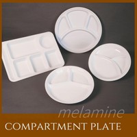 Assiettes de restauration rapide épaissies et antichoc, assiettes pour repas scolaires, assiettes à quatre compartiments pour la vente en gros transfrontalière