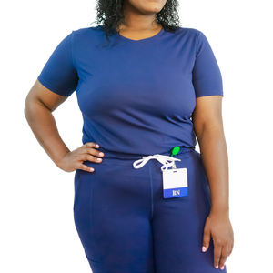 Vente en gros d'uniformes médicaux sarcelle personnalisés, ensembles d'uniformes de pantalons, uniformes d'hôpital de jogging pour femmes, ensembles de gommage d'allaitement avec logo - Product Image 6
