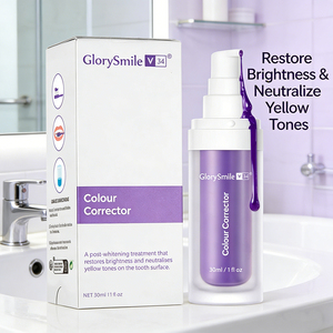 Pasta Dental Blanqueadora <span class=keywords><strong>Glorysmile</strong></span> <span class=keywords><strong>V34</strong></span> Morada 30ml, Botella con Bomba para Uso Doméstico, Producto Químico para Blanquear, Aliento Fresco, Corrector de Color - Product Image 6
