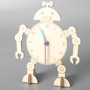 <span class=keywords><strong>Reloj</strong></span> de Madera con Forma de Planta, Creativo, Hecho a Mano, Modelo de Enseñanza de Ciencias para Niños, para <span class=keywords><strong>Aprender</strong></span> a Ver las Horas, Manualidades Pequeñas - Product Image 2