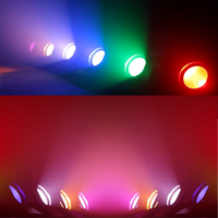 Projecteurs PAR LED COB RGBWA UV 6-en-1 200W avec volets coupe-flux, projecteurs linéaires blancs DMX512 pour scène, mariages, soirées DJ, boîtes de nuit