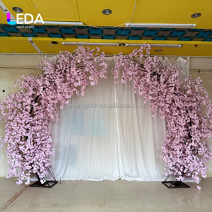 Arche de fleurs artificielles LEDA en soie pour mariage, Saint-Valentin, événement, fête, location de toile de fond, décoration sur mesure - Product Image 6