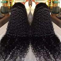 Perruque Water Wave pour Femme en Cheveux Humains, Lace Front HD Sans Colle, Pré-épilée avec Baby Hair, Ligne de Cheveux Naturelle, Raie au Milieu, Longue, Dégradée, Soyeuse