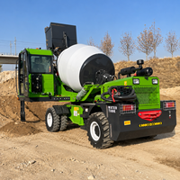 Camion malaxeur à béton autochargeur à petites roues de 2 m³ pour la construction, malaxeur à ciment tout-terrain