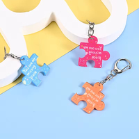 Porte-clés puzzle coréen créatif et mignon, tendance Instagram, pour sacs à dos, pendentifs pour couples et meilleurs amis, en stock