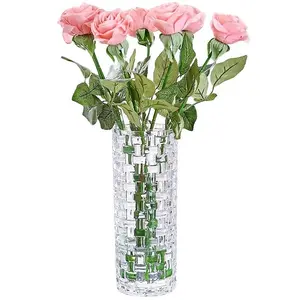 Düğün olay dekorasyon vazo için çiçek vazo toplu ambalaj fabrika fiyat temizle cam uzun silindir cam ticaret güvencesi klasik