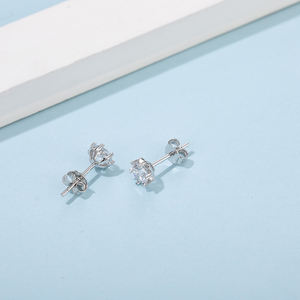 <span class=keywords><strong>Messi</strong></span> — boucles d'oreilles 925 en argent massif, bijoux en or blanc, diamant, momanite, vente en gros - Product Image 3