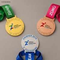 Médaille de finisseur personnalisée ronde, médaille de récompense argentée ou or rose, souvenir d'événement pour marathon
