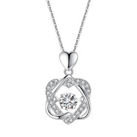 Collier étoile à six branches, pendentif dansant, cadeau de la Saint-Valentin, collier en argent sterling pour femmes